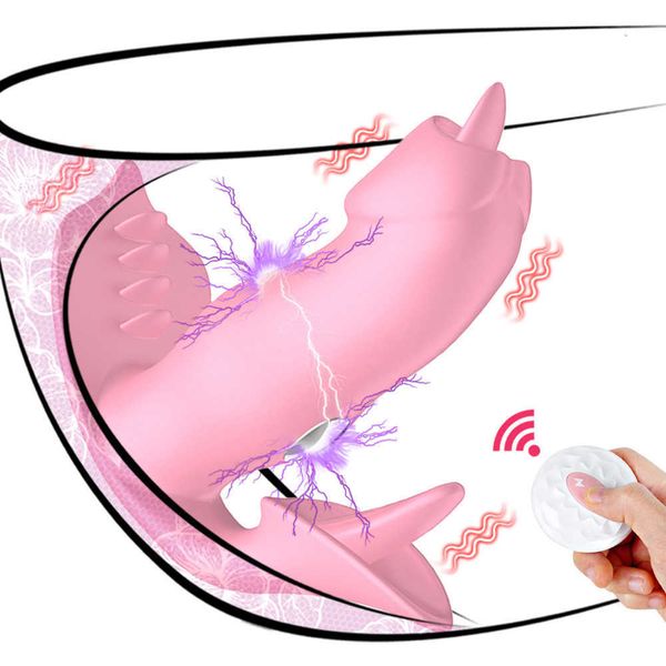

toy massager remote control tougue licking wearable vaginal panties electric shock vibrators for women clitoris masturbators supplies