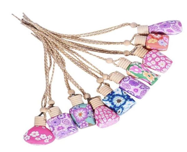 

car styling car accessories floral art printed hanging air freshener perfume diffuser fragrance bottle empty perfume bottle lx42006976869