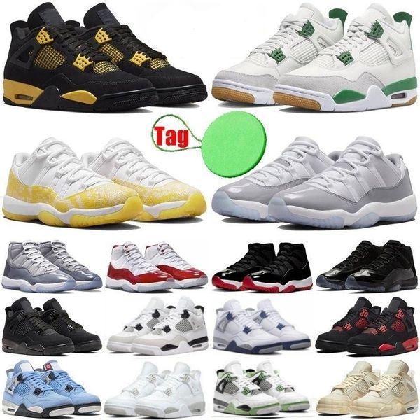 

basketball shoes designer shoes women designer shoes outdoor platform jorden j4 4 jumpman 4s black cat 4s retros military black pine green t