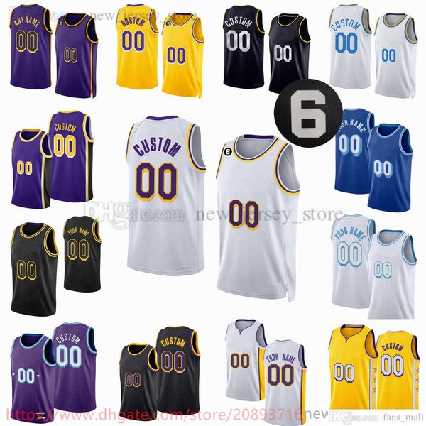 

custom new season printed basketball jersey 8 jarred vanderbilt cole swider max christie lonnie walker iv thomas bryant scotty pippen jr. je, Black;red