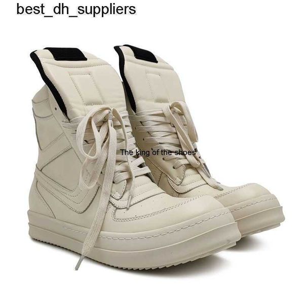 

ro large hook high men's shoes black and white large inverted triangular shoes women's thick soled short boots large size genuine