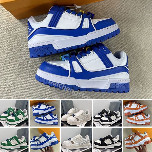 

2023 new trainer maxi shoes designer sneakers for men women plate-forme buckle leather sneaker board shoes fashion bread shoes size 35-45 b5, White;red