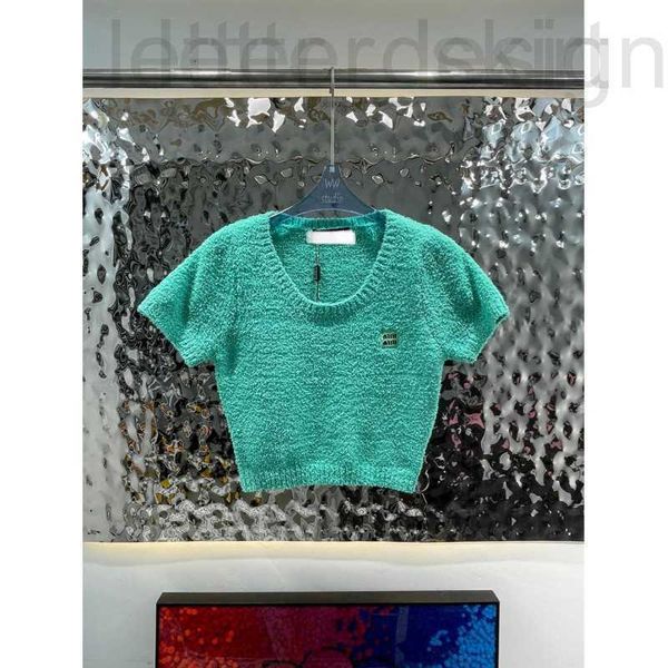 

women's knits & tees designer 23 spring/summer new pullover slim fit knitted with elegant style embroidered square classic inside 1nax, White