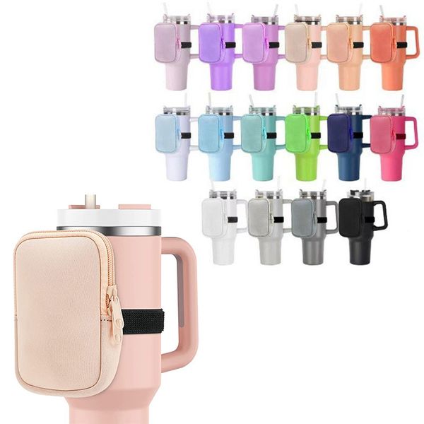 

wholesale 2023 new popular mugs purse wallet handedheld stadium neoprene water bottle pouch, Silver