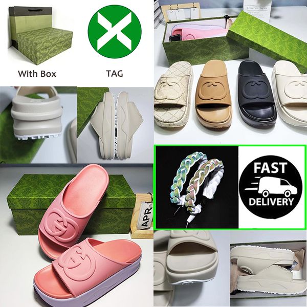 

womens designer sandal women rubber leather slide sandal dress shoe wedges sandal beach slippers luxury summer platform slide thick bottom 3, Black