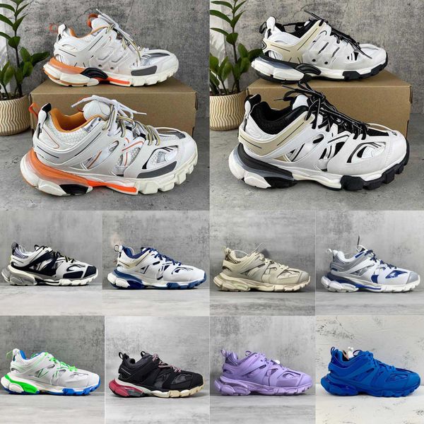 

designer track 3 3.0 sneakers balenciaga men's thick white black casual shoes and shoes luxury net nylon printed leather triple s belt