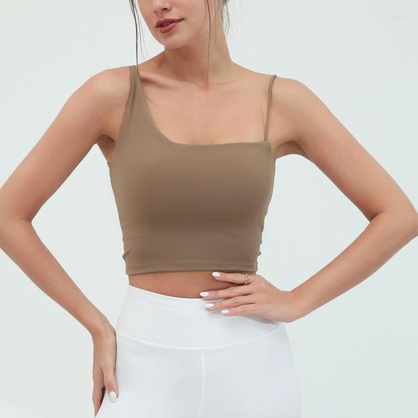 

women's tanks 2023 women summer camisole with chest pad slim sleeveless yoga exercise fitness tank bolero, White
