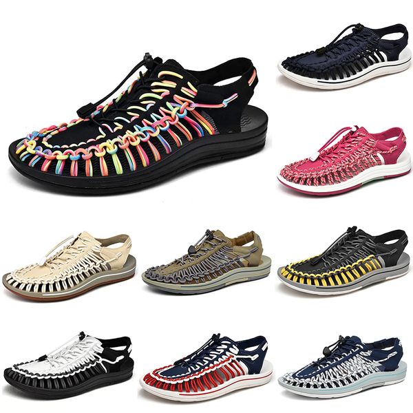 

breathable beach men shoes woven 2023 white casual blue beige pink brown black red trainers outdoor sports671