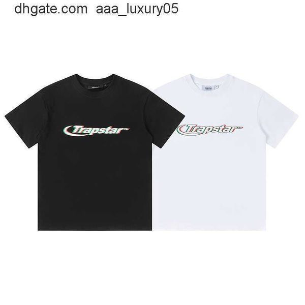 

designer fashion clothing tees tshirt trapstar niche american fashion label summer phantom letter print versatile cotton short sleeved t-shi, White;black