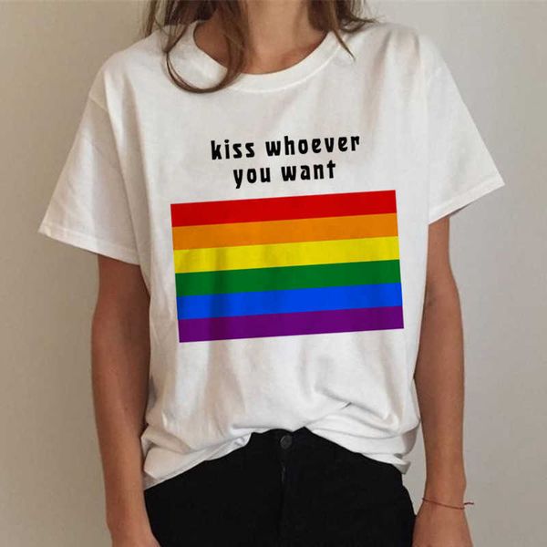 

lgbt rainbow printed t shirt mens pullover shirts sesigner tshirt lgbtq letter short sleeve tshirt fashion sweatshirt men women summer cotto, White