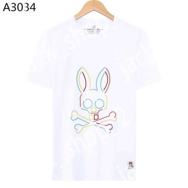 

mens designer t shirt tshirts tees shirts women classic psycho bunny print loose crewneck couple t-shirts man s casual 12 ot8p, White;black