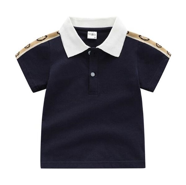 

summer new children clothes designers short sleeve polo shirts fashion toddler kids tee casual sport outfits clothing, Blue