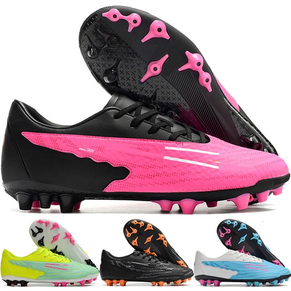 

send with bag quality soccer football boots phantoms gx academy ag artificial grass trainers shoes for mens leather comfortable lithe knit s, Black