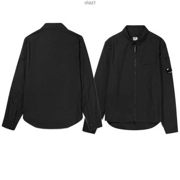 

men's jackets 2023 spring casual cp shirts long sleeve jacket company goggles lens decoration zipper thin uk high street coats bdh1kvbm, Black;brown