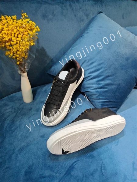 

2023 luxurys fashion white black leather calfskin sneakers shoe comfort outdoor trainers womens and men casual walking size35-46