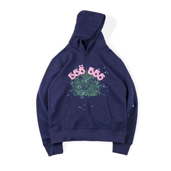 

men hoodie designer 55555 sweatshirt bubble print sp5der men's women fabric spider web pullover kwyh, Black