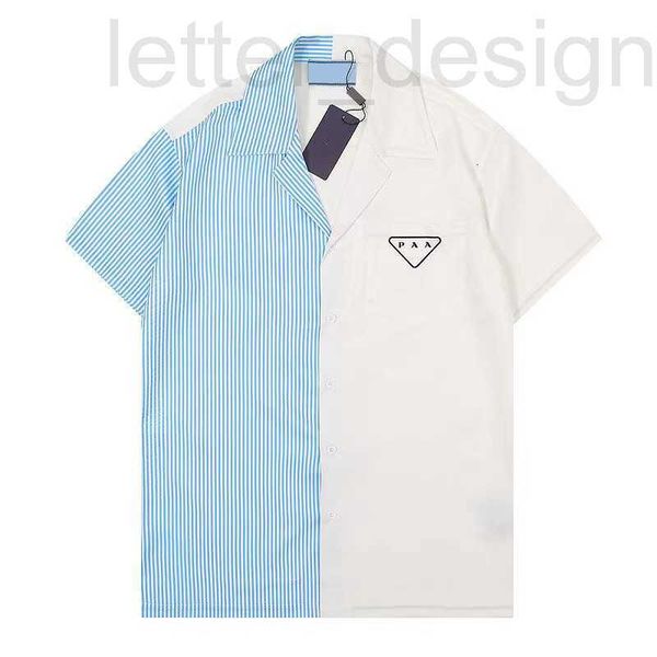 

men's casual shirts designer luxury hawaiian shirts men's short t shirt fashion casual letter print brand spring autumn slimming t, White;black