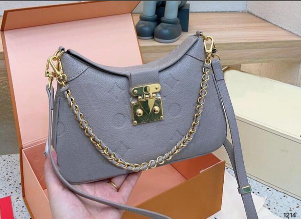 

women croissant bag twinny bags s-lock chain shoulder bag designer embossing crossbody bags france messenger wallet hobo handbag m46659 28cm