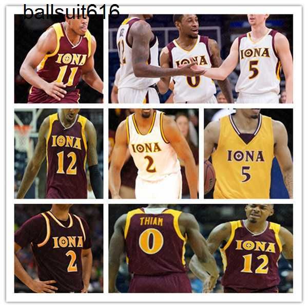 

custom iona gaels college basketball jerseys walter clayton jr nelly junior joseph daniss jenkins quinn slazinski berrick jeanlouis cruz dav, Black;red