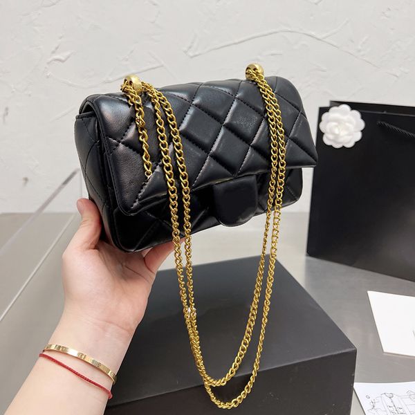 

luxury diamond lattice soft shoulder bag woc chain flap designer crossbody hobos genuine leather long chain women cowhide hasp belts handle