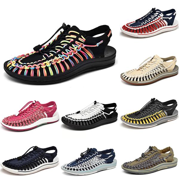 

woven 2023 beach shoes casual men multi-colored white blue beige pink brown black red mens trainers outdoor sports278 s109 s942 s975 s663 s1