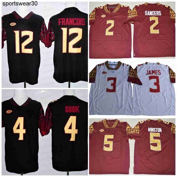 

ncaa football 12 deondre francois jersey red 3 derwin 5 winston 2 deion sanders college white men football jerseys, Black;red