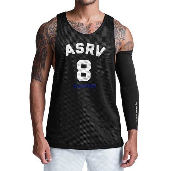 

brand asr men's fashion fitness t-shirts t shirts summer new vest loose large mesh quick drying breathable sports sleeveless basketball, White;black