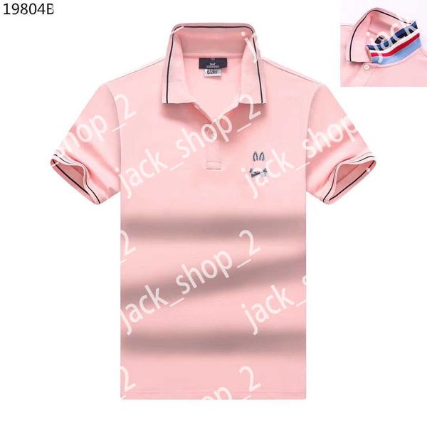 

mens polos combed cotton summer clothing short sleeve business design animal pattern psycho bunny t shirt casual striped designer breathable, White;black