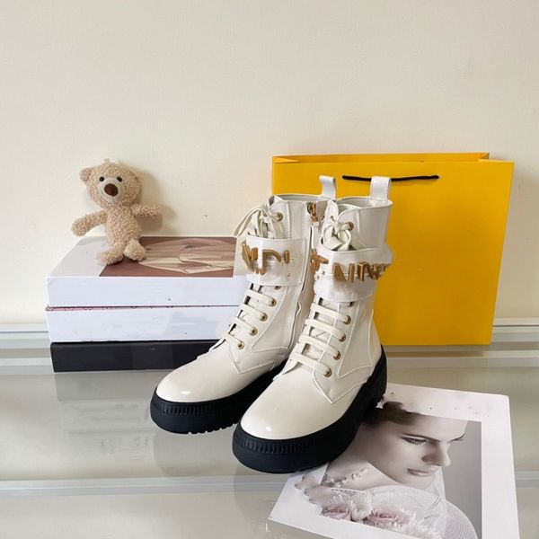 

new graphy martin boots black open brim beaded leather fabric with gold metal accessories eyelets zipper fashionable avant-garde 35-42 size