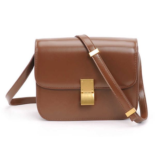 

fashion new box women's shoulder bag fashion genuine leather caramel bag