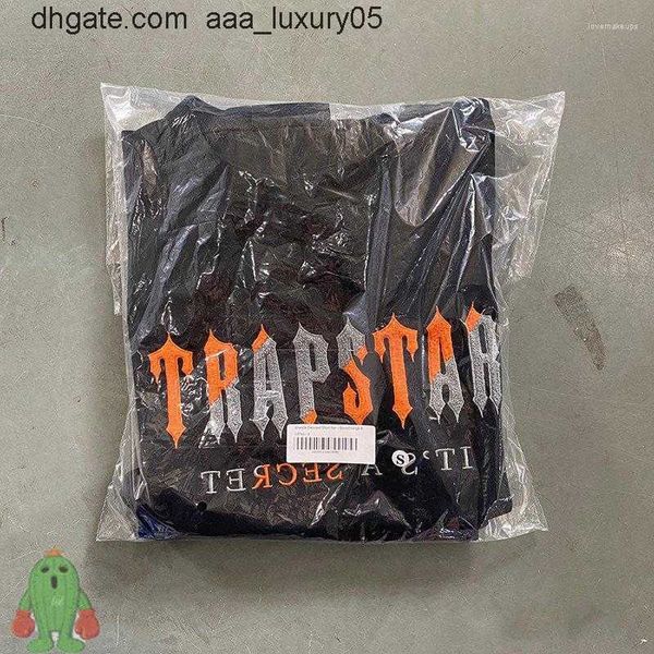 

men's t shirts men women trapstar t-shirts summer outfit orange grey towel embroidery short sleeve couple tee set, White;black