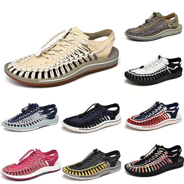 

casual breathable beach shoes 2023 man colorful white blue beige pink brown black red trainers outdoor sports33538