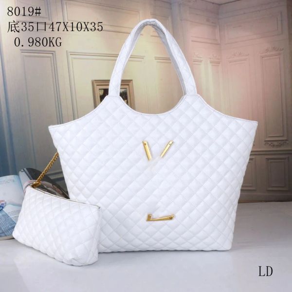 

womens lcare shopping bags maxi soft leather quilted purses tote handbag ladies genuine leather foldable clutch totes with chain wallets siz