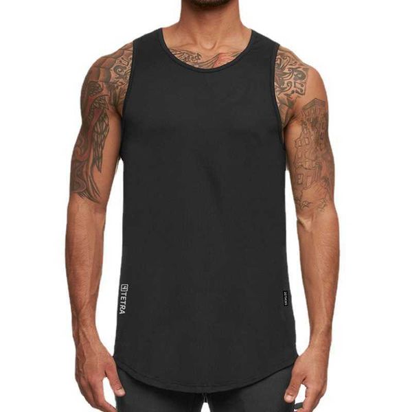 

asr brand men's fashion fitness t-shirts t shirts summer new sports waistcoat trend loose round neck printed sleeveless base shirt, White;black