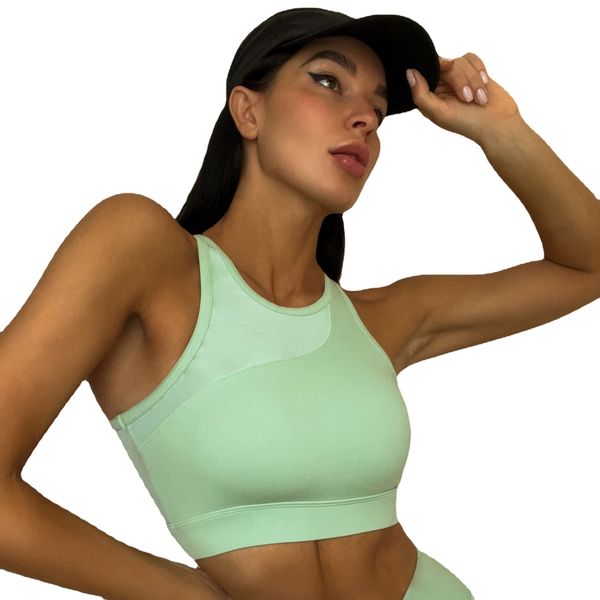

yoga underwear fitness clothing women's mesh splicing beautiful back running training sports bra