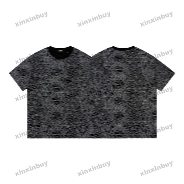 

xinxinbuy men designer tee t shirt 23ss bend double letter printing pattern roma short sleeve cotton women black white gray s-2xl, Black;brown
