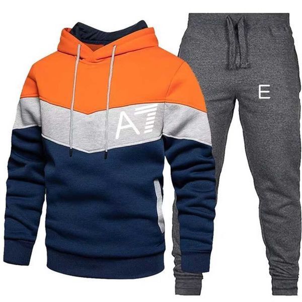 

mens tracksuit two pieces sets jackets hoodie pants with letters fashion style 2023 spring autumn outwear sports set tracksuits jacket suit, Gray