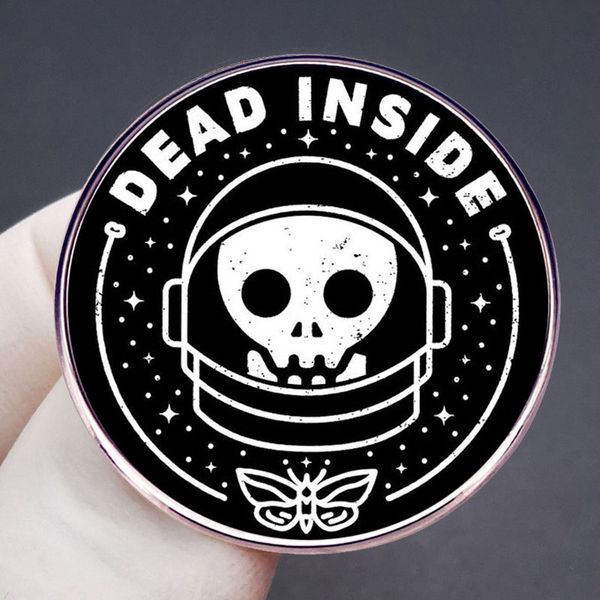

space astronaut brooch cute anime movies games hard enamel pins collect metal cartoon brooch backpack hat bag collar lapel badges, Blue