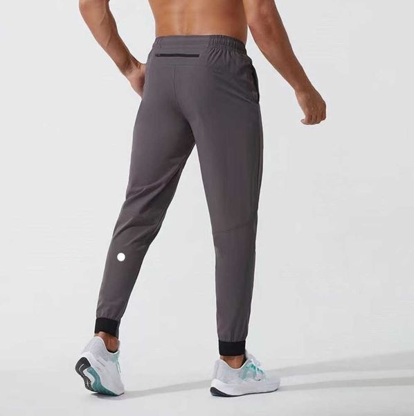 

lulus men pants yoga outfit longjogger sport quick dry drawstring gym pockets sweatpants trousers mens casual elastic waist fitness man new, Black