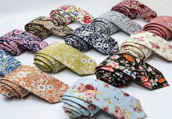 

cotton neckties floral print necktie for men cotton slim ties wedding party flower neckwear skinny ties casual skinny necktie1521815, Blue;purple