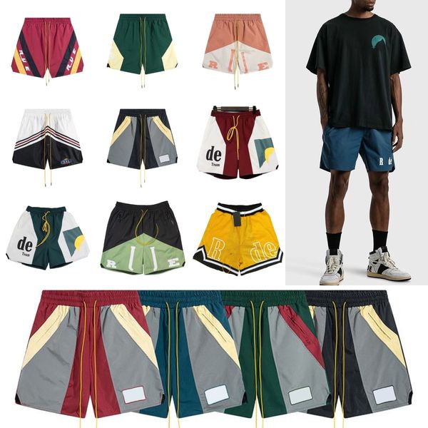 

designer shorts mens summer short pants limited rhudes shorts sports training swim beach knee length hip hop high street womens workout pant, White;black