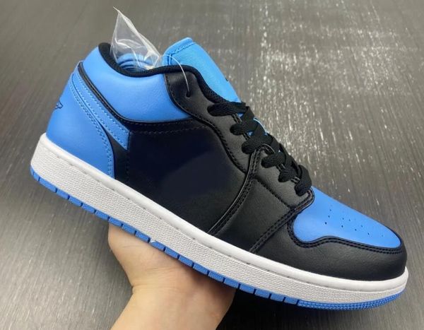 

shoes casual 1 1s low black university blue sports size 36-46