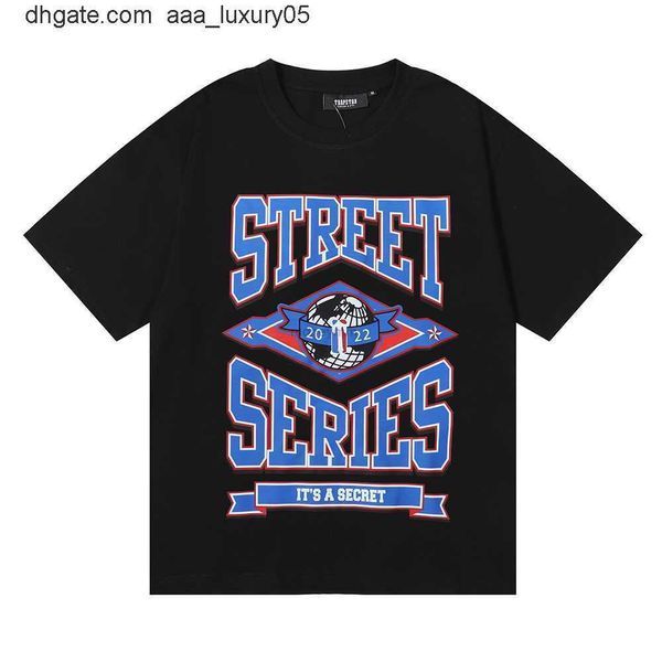 

designer fashion clothing tshirt tees trapstar street secret print pure cotton casual short sleeve men's women loose street trend brand, White;black
