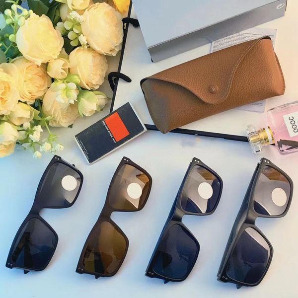 

2023 selling classic style new model notch luxurious black and brown frame appearance men's and women's medium sunglasses business, White;black