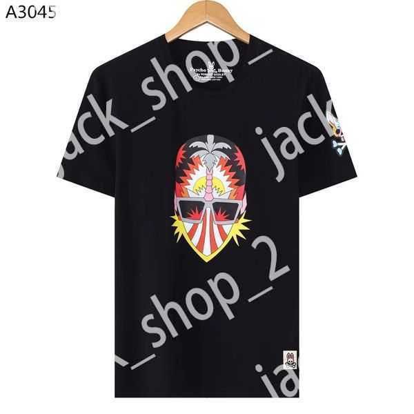 

mens designer t shirt tshirts tees shirts women classic psycho bunny print loose crewneck couple t-shirts man s casual 23 5p6q, White;black