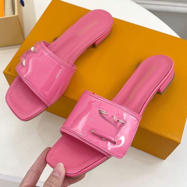 

2023 fashion brand slide man black slippers women stripe slides white red beach slippers size 35-40 -460