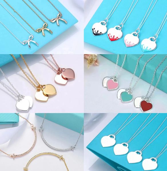 

t house fashion collarbone women's necklace designer jewelry necklace complete brand anniversary wedding christmas gift, Silver