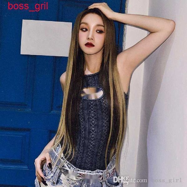 

2023 summer designer jumpsuit vest new trend spicy girl u neck hollow personality thread slim fit tank bodysuit women, White
