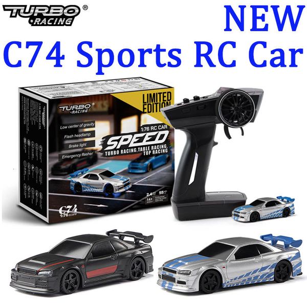 

Turbo Racing 1:76 C74 Electric RC Car - Classic Edition Mini RTR Kit Toys