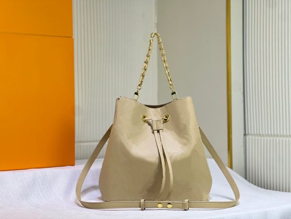 

luxurys designers lady neonoe bucket bags saddle handbags flower purses women tote brand letter genuine leather shoulder crossbody bag multi